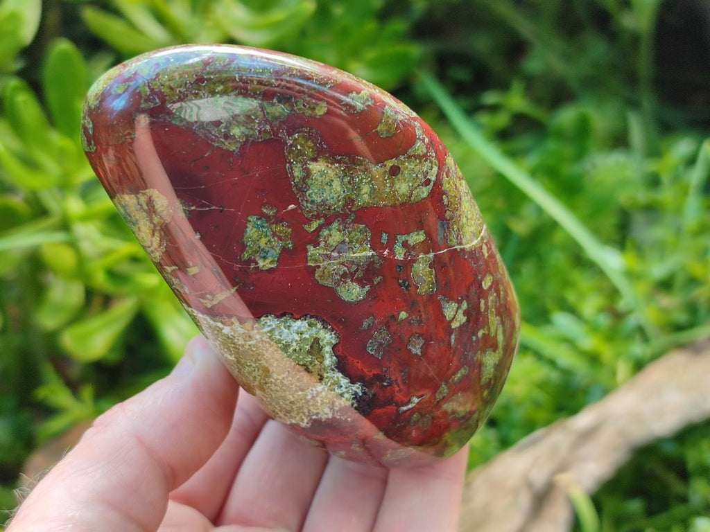 Polished Bastite Dragonsblood Stone Standing Display Pieces x 2 From Tshipise, South Africa - Toprock Gemstones and Minerals 