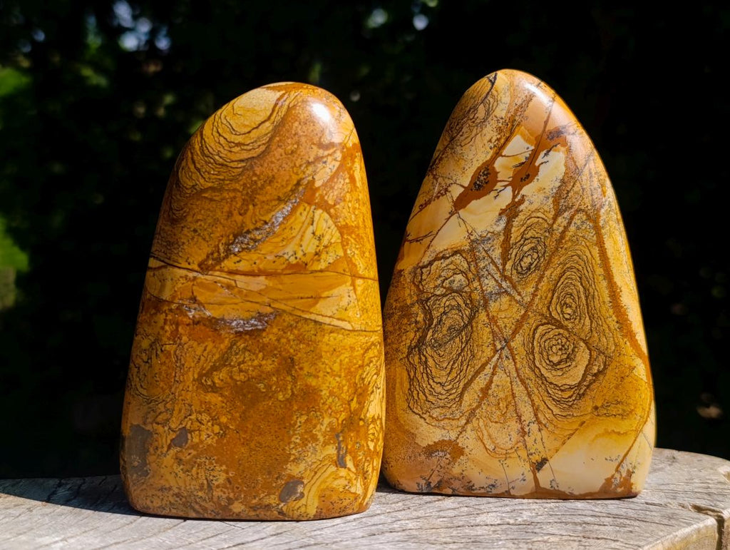 Polished Picture Stone Jasper Standing Display Pieces x 3 From Ais-Ais, Namibia - Toprock Gemstones and Minerals 