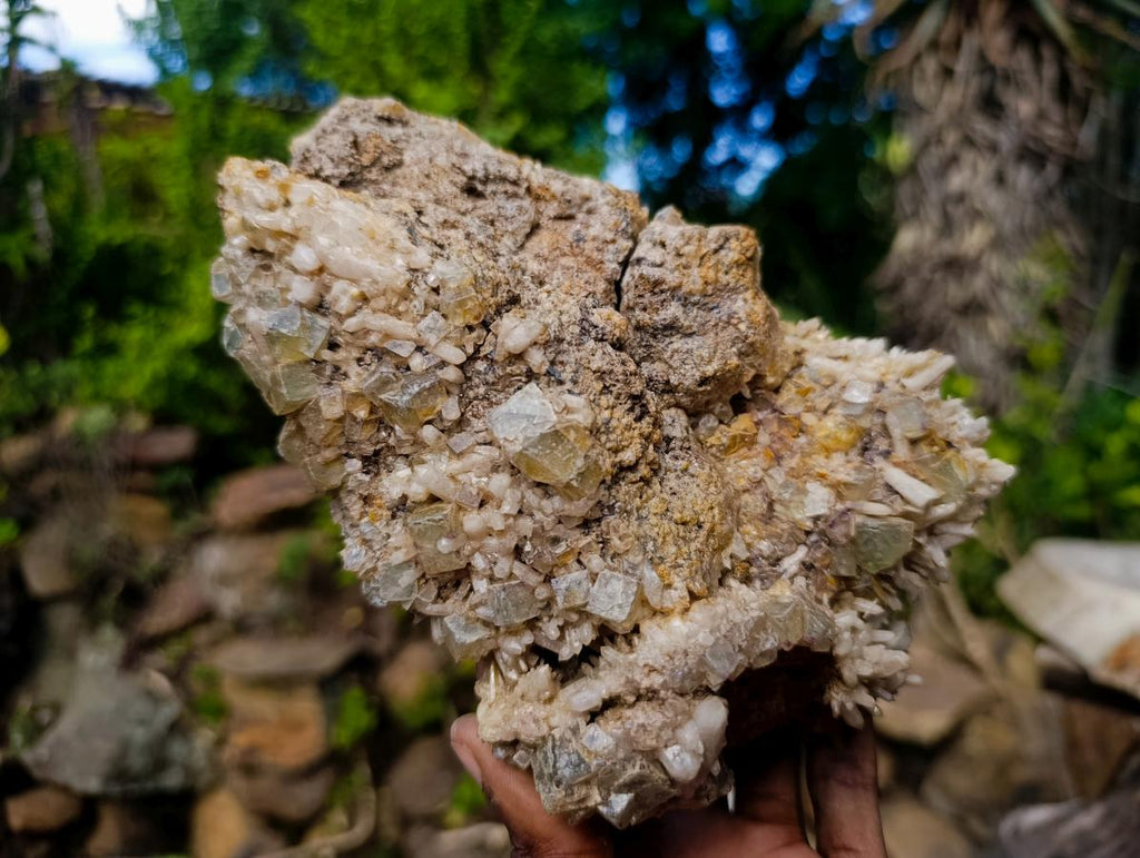 Natural Cubic Fluorite Specimens with Sprays of Acicular Quartz x 5 From Khorixas, Namibia