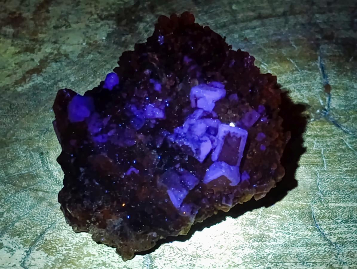 Natural Cubic Fluorite Specimens with Sprays of Acicular Quartz x 5 From Khorixas, Namibia