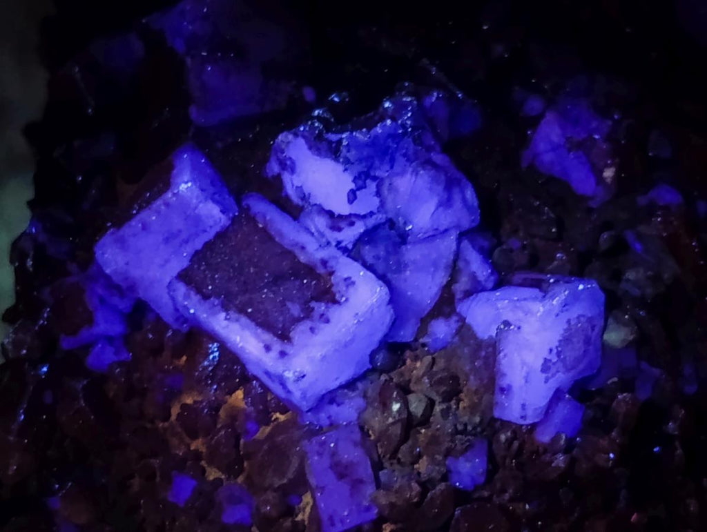 Natural Cubic Fluorite Specimens with Sprays of Acicular Quartz x 5 From Khorixas, Namibia