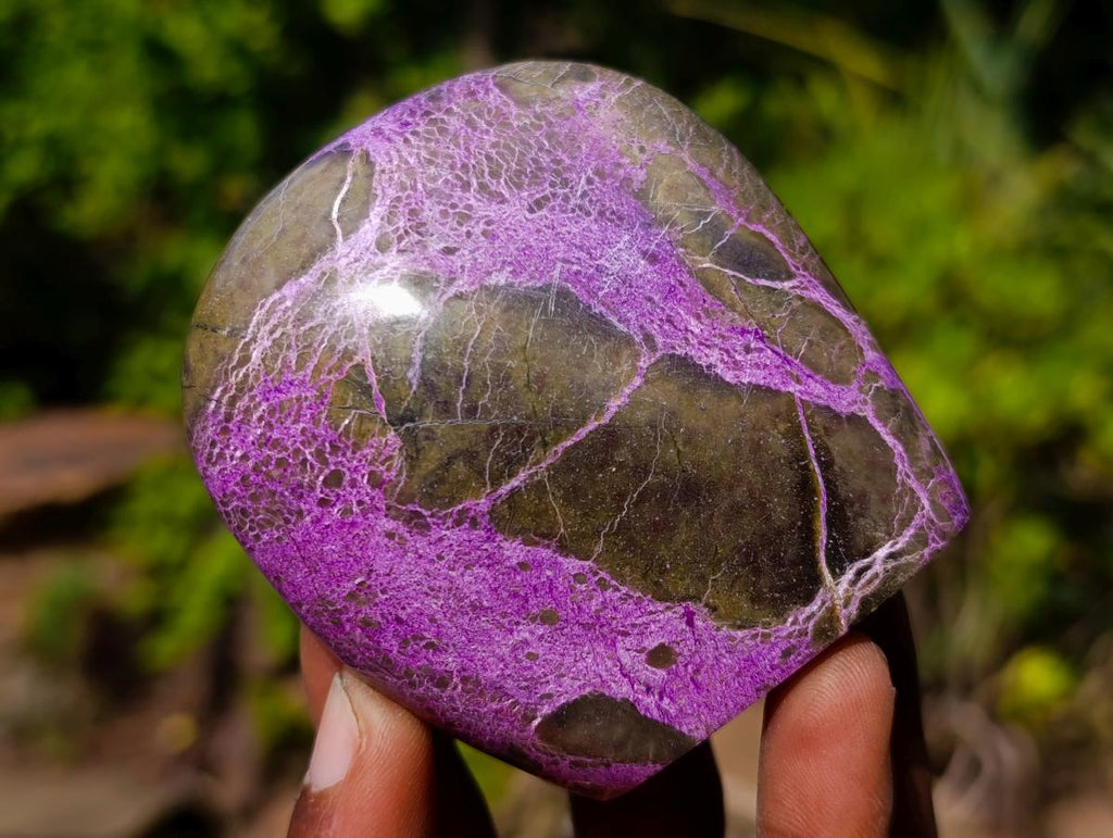 Polished Stichtite Standing Display Pieces x 12 From Barberton, South Africa