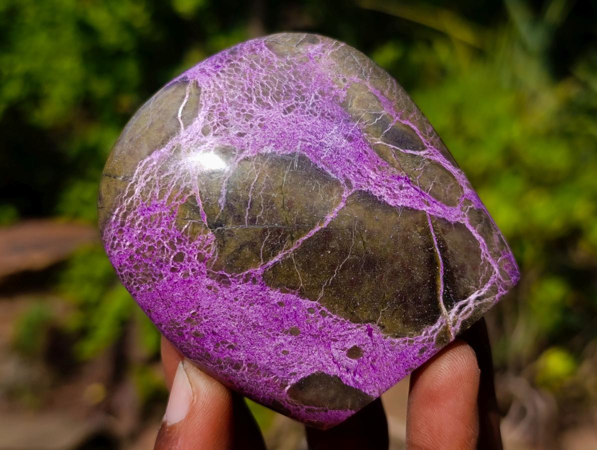 Polished Stichtite Standing Display Pieces x 12 From Barberton, South Africa