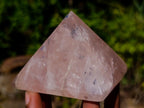 Polished Gemmy Rose Quartz Pyramid x 4 From Madagascar - Toprock Gemstones and Minerals 