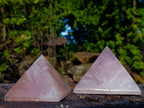 Polished Gemmy Rose Quartz Pyramid x 4 From Madagascar - Toprock Gemstones and Minerals 