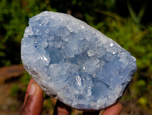 Natural Blue Celestite Specimens x 3 From Sakoany, Madagascar - Toprock Gemstones and Minerals 