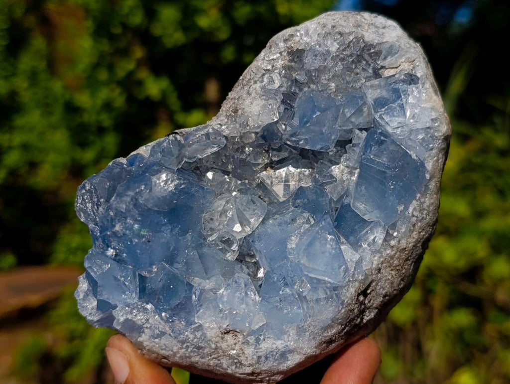 Natural Blue Celestite Specimens x 3 From Sakoany, Madagascar - Toprock Gemstones and Minerals 