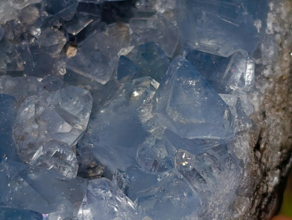 Natural Blue Celestite Specimens x 3 From Sakoany, Madagascar - Toprock Gemstones and Minerals 
