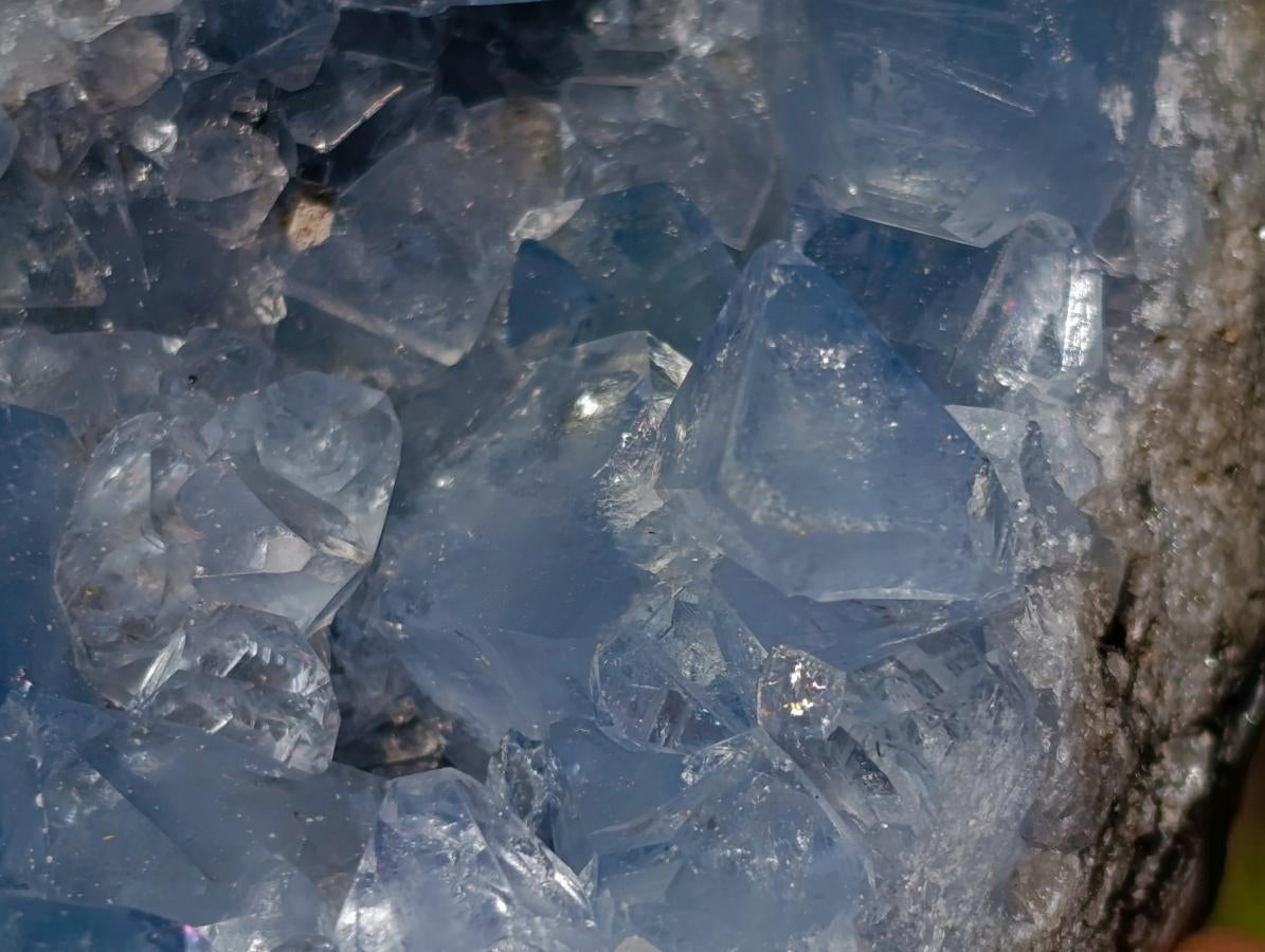 Natural Blue Celestite Specimens x 3 From Sakoany, Madagascar - Toprock Gemstones and Minerals 