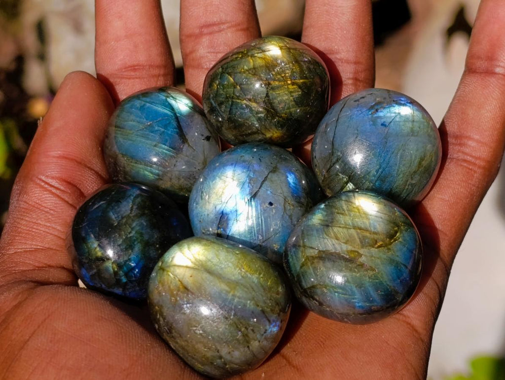 Polished Rounded Labradorite Free Forms x 35 From Madagascar - Toprock Gemstones and Minerals 