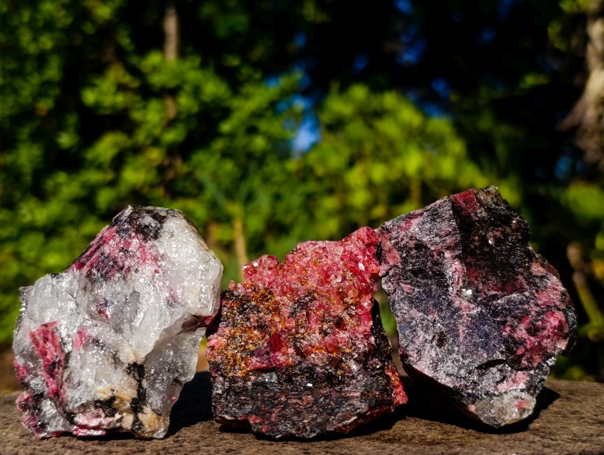 Natural Cobbed Rhodonite Specimens x 27 From Rhusinga, Zimbabwe - Toprock Gemstones and Minerals 