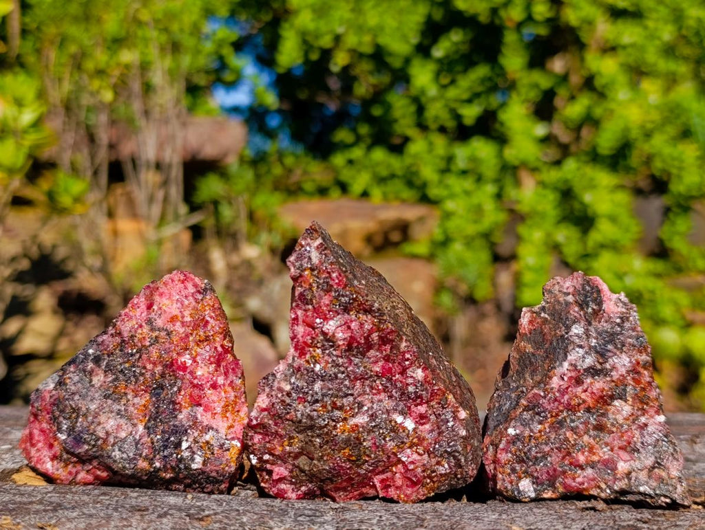 Natural Cobbed Rhodonite Specimens x 27 From Rhusinga, Zimbabwe - Toprock Gemstones and Minerals 