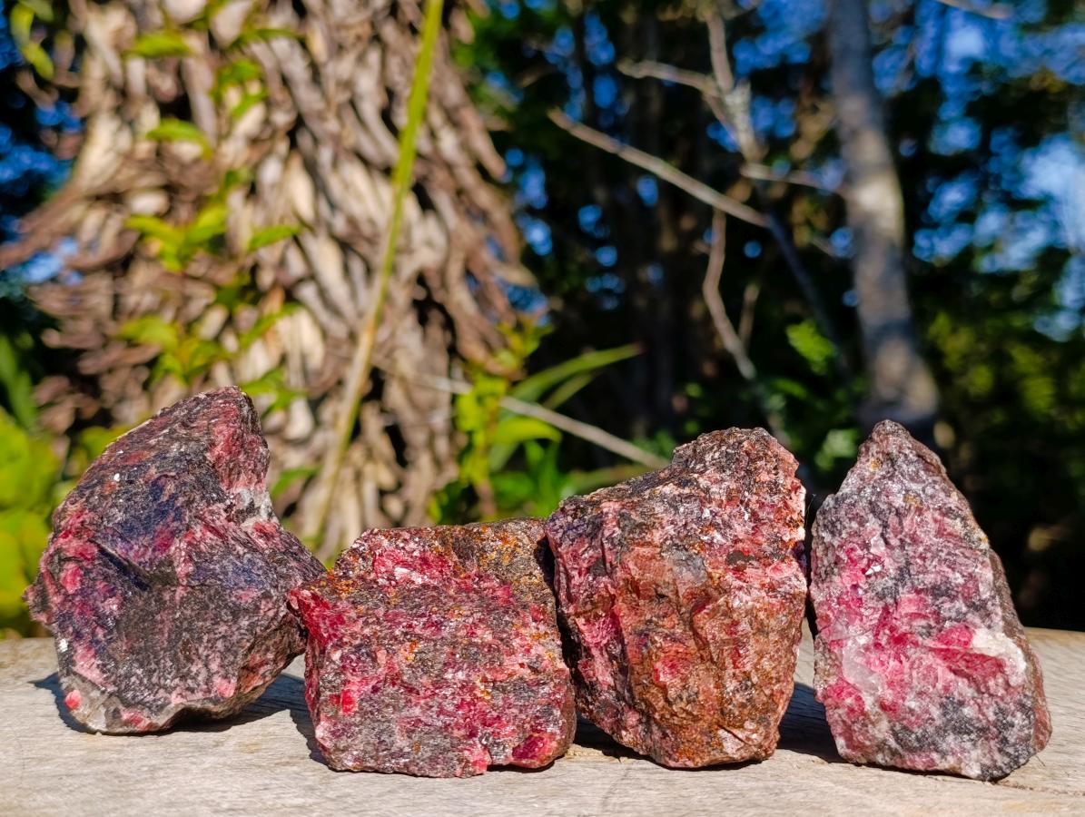 Natural Cobbed Rhodonite Specimens x 27 From Rhusinga, Zimbabwe - Toprock Gemstones and Minerals 