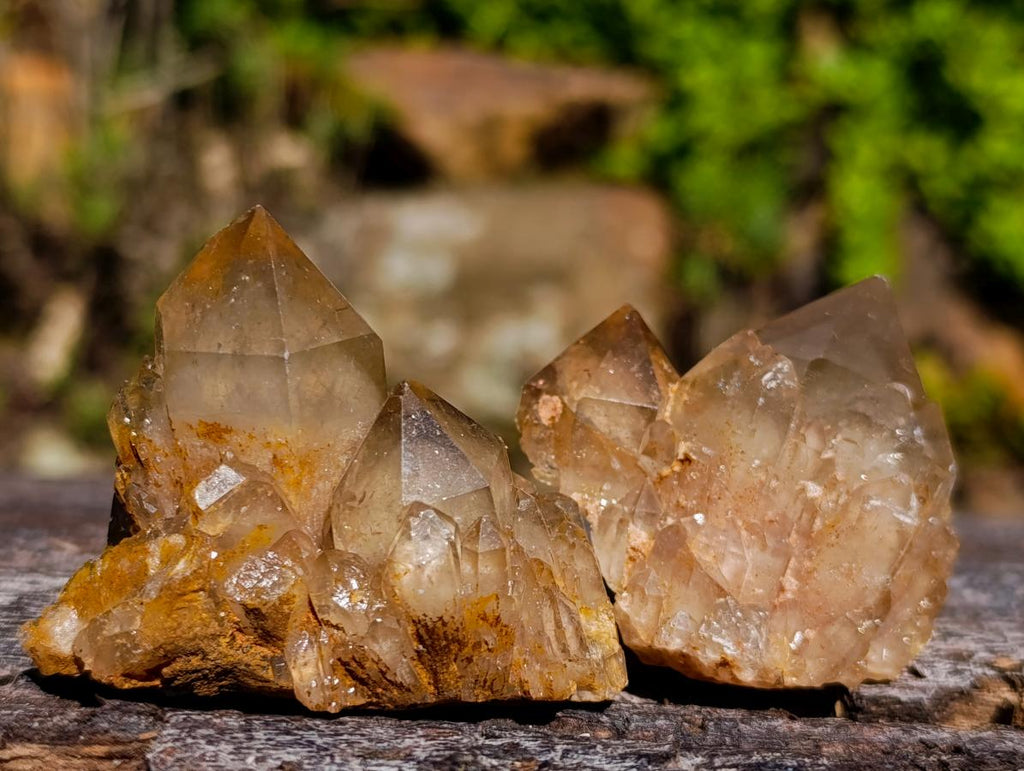 Natural Cascading White Phantom Smokey Luena and Smokey Citrine Quartz Crystals and Clusters x 35 From Luena, Congo - Toprock Gemstones and Minerals 