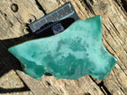 Polished One Side Mtorolite Chrysoprase Slices x 2 From Mutorashanga, Zimbabwe