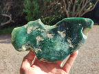 Polished One Side Mtorolite Chrysoprase Slices x 2 From Mutorashanga, Zimbabwe