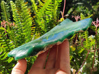 Polished One Side Mtorolite Chrysoprase Slices x 2 From Mutorashanga, Zimbabwe