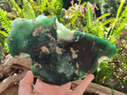 Polished One Side Mtorolite Chrysoprase Slices x 2 From Mutorashanga, Zimbabwe