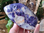 Polished Silver Leaf Lepidolite Standing Display Pieces x 3 From Zimbabwe