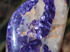 Polished Silver Leaf Lepidolite Standing Display Pieces x 3 From Zimbabwe