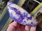 Polished Silver Leaf Lepidolite Standing Display Pieces x 3 From Zimbabwe