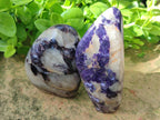 Polished Silver Leaf Lepidolite Standing Display Pieces x 3 From Zimbabwe