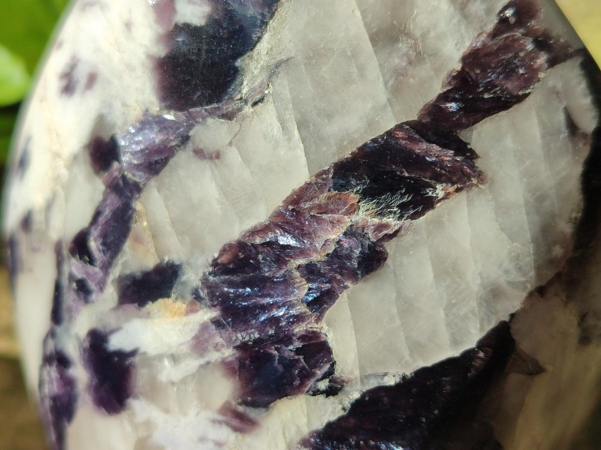Polished Silver Leaf Lepidolite Standing Display Pieces x 3 From Zimbabwe