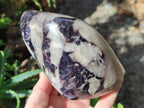 Polished Silver Leaf Lepidolite Standing Display Pieces x 3 From Zimbabwe