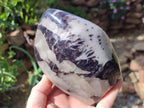 Polished Silver Leaf Lepidolite Standing Display Pieces x 3 From Zimbabwe