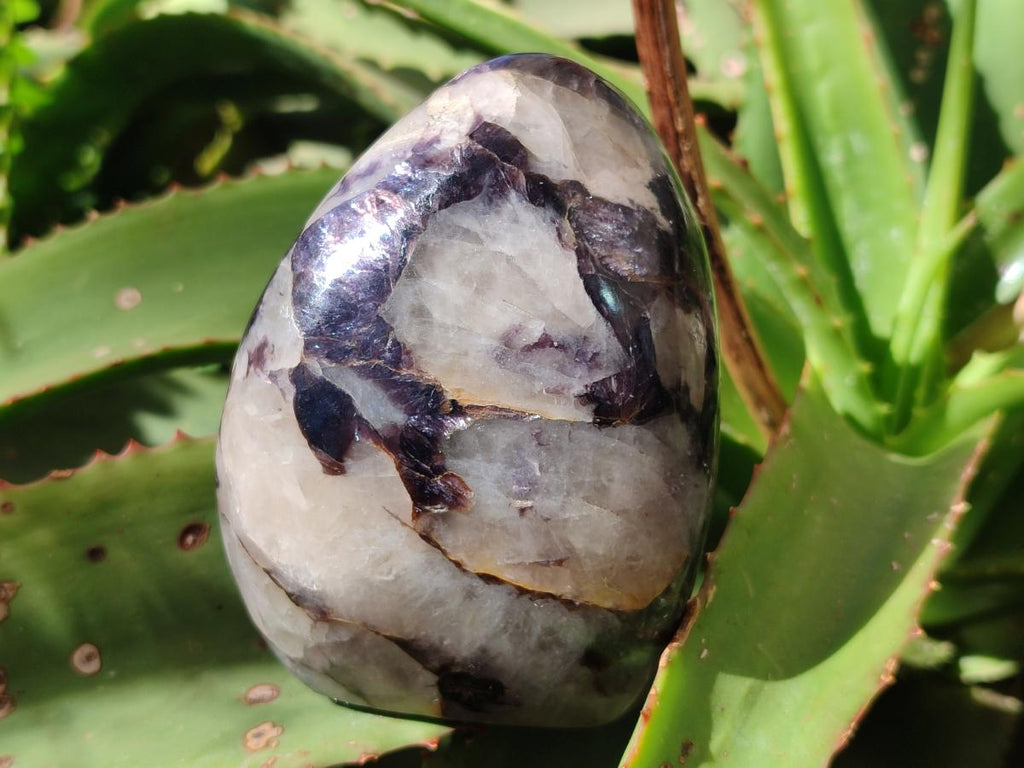 Polished Silver Leaf Lepidolite Standing Display Pieces x 3 From Zimbabwe