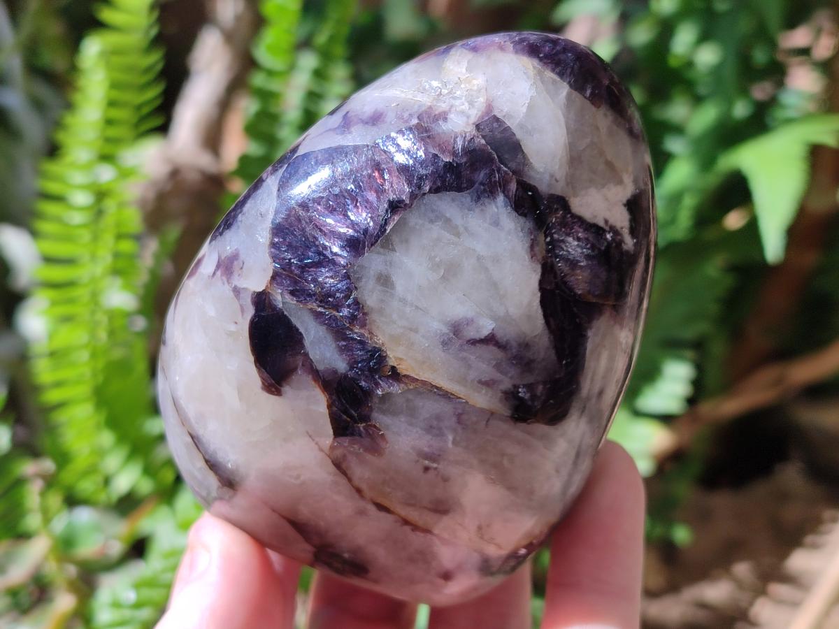 Polished Silver Leaf Lepidolite Standing Display Pieces x 3 From Zimbabwe
