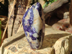 Polished Silver Leaf Lepidolite Standing Display Pieces x 3 From Zimbabwe
