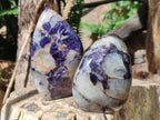 Polished Silver Leaf Lepidolite Standing Display Pieces x 3 From Zimbabwe