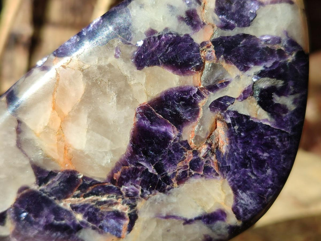 Polished Silver Leaf Lepidolite Standing Display Pieces x 3 From Zimbabwe
