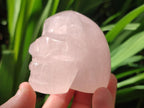 Hand Made Gemmy Rose Quartz Skulls x 4 From Madagascar
