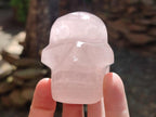 Hand Made Gemmy Rose Quartz Skulls x 4 From Madagascar