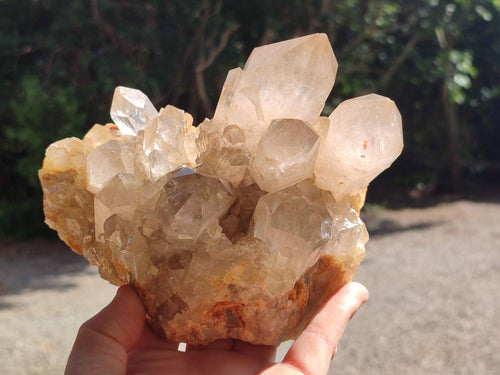 Natural Large Cascading Clear Luena Quartz Cluster x 1 From Luena, Congo