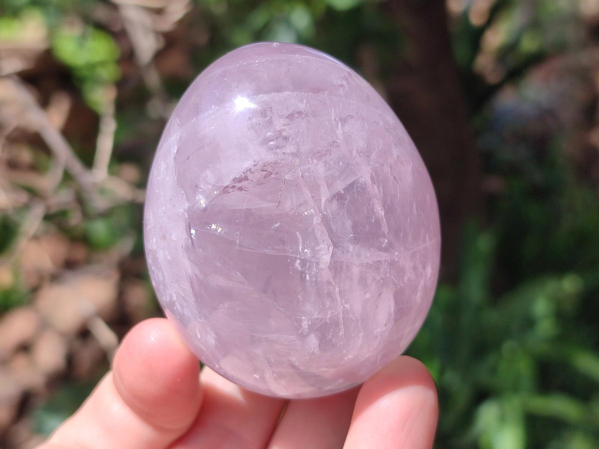 Polished Gemmy Rose Quartz Eggs x 6 From Madagascar