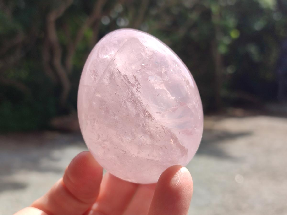 Polished Gemmy Rose Quartz Eggs x 6 From Madagascar