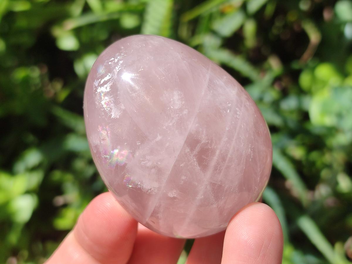 Polished Gemmy Rose Quartz Eggs x 6 From Madagascar