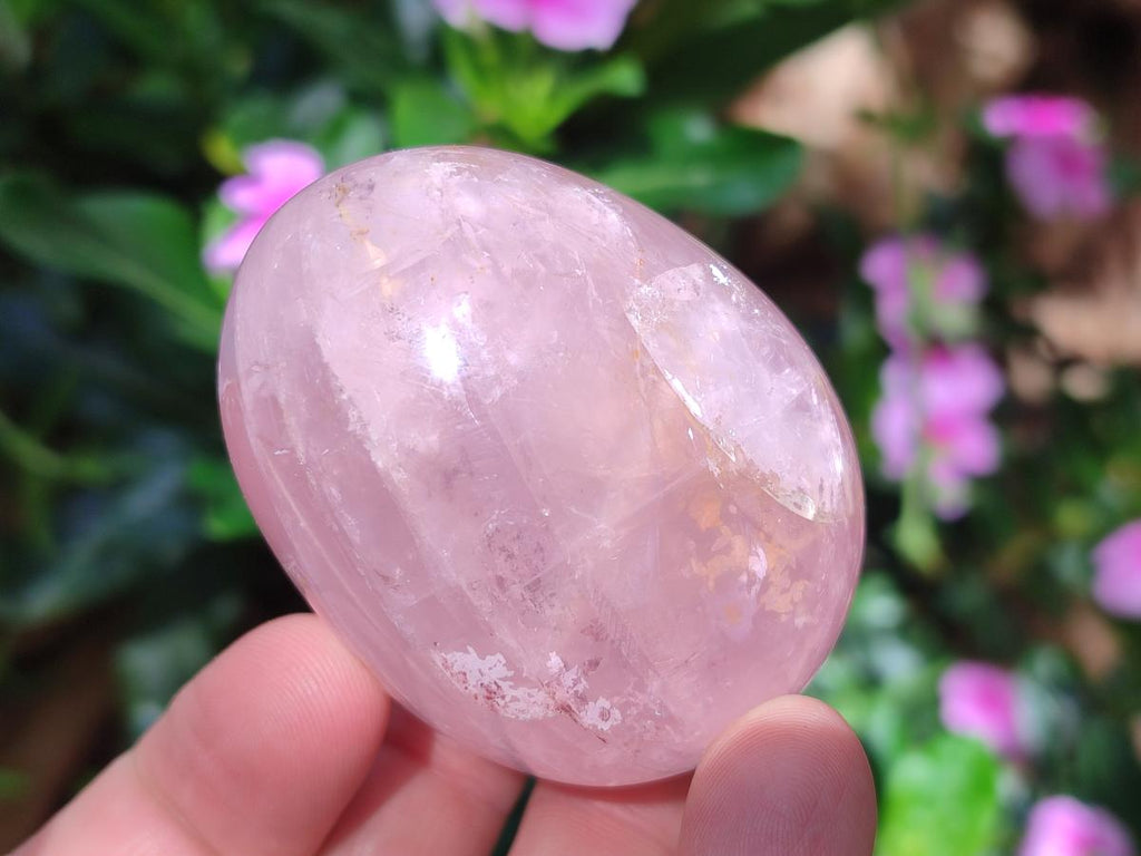 Polished Gemmy Rose Quartz Eggs x 6 From Madagascar