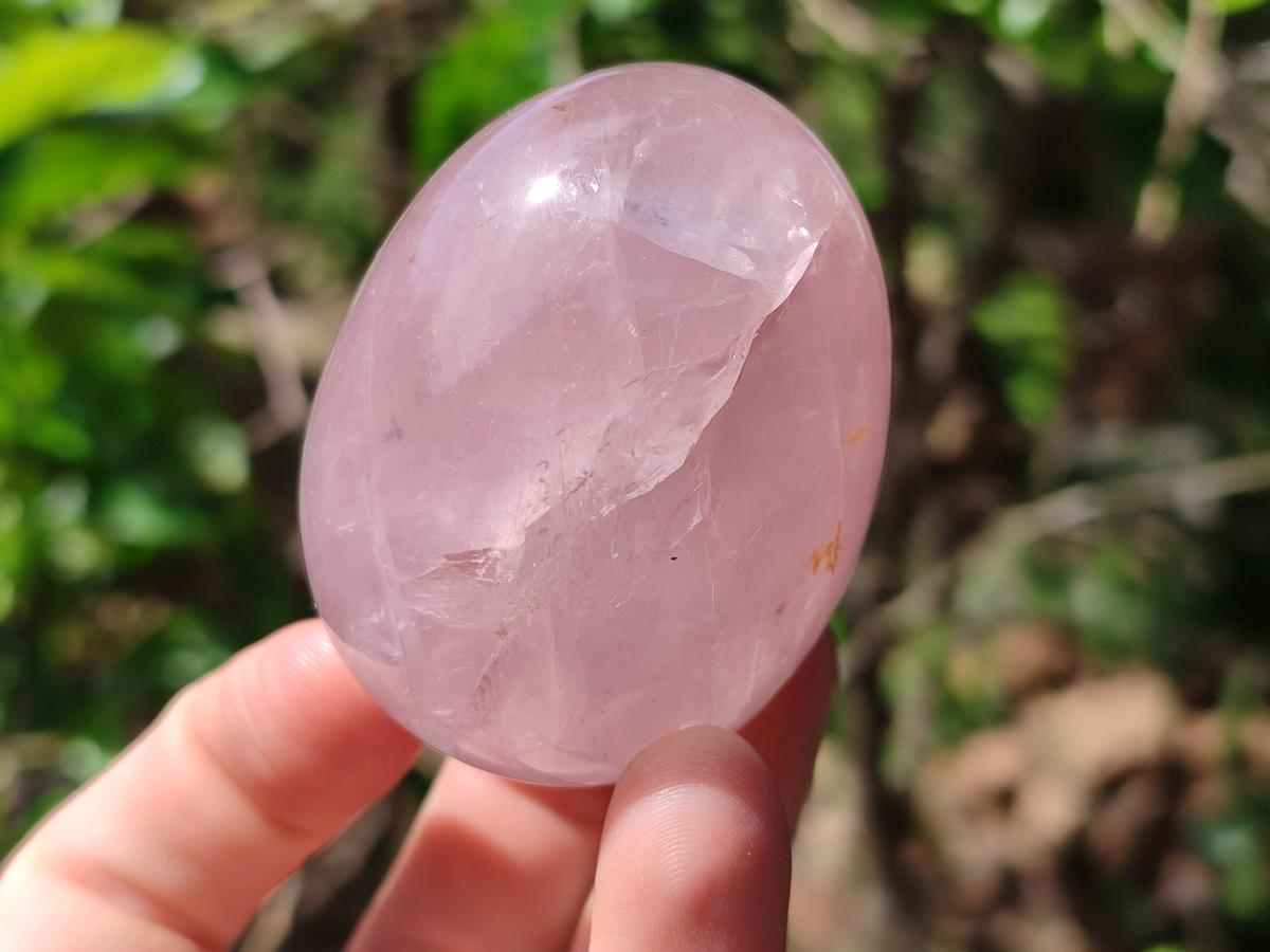 Polished Gemmy Rose Quartz Eggs x 6 From Madagascar