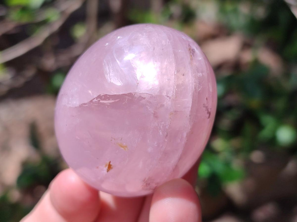 Polished Gemmy Rose Quartz Eggs x 6 From Madagascar