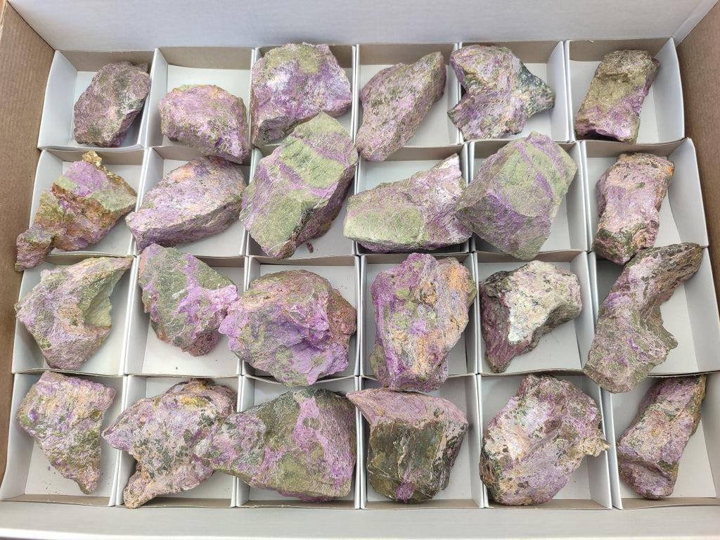Natural Cobbed Stichtite Specimens x 24 From Barberton, South Africa