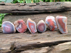 Polished One Side Red Shashe River Agate Nodules x 48 From Shashe River, Zimbabwe