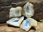 Natural Blue Lace Agate Geode and Vug Specimens x 35 From Nsanje, Malawi