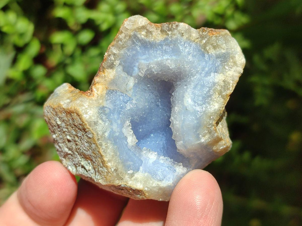 Natural Blue Lace Agate Geode and Vug Specimens x 35 From Nsanje, Malawi