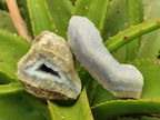 Natural Blue Lace Agate Geode and Vug Specimens x 35 From Nsanje, Malawi