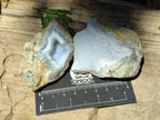 Natural Blue Lace Agate Geode and Vug Specimens x 35 From Nsanje, Malawi