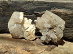 Natural Stacked Rhombohedral Etched Calcite Specimens  with Phosphorus Aragonite x 4 From Albert's Mountain, Lesotho